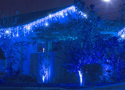 IJspegel Verlichting | 12 m + 2.5 m Snoer | 300 LED | Blauw | Koppelbaar | Flash