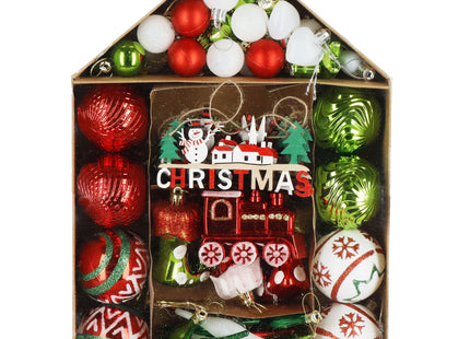 Kerstballen | Kerstdecoratieset | 70 Stuks | Veelkleurig