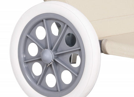 Ligbed | Ligstoel | Strandstoel | Zonnebed | Verrijdbaar | Inclusief Luifel | Beige