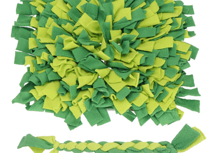 Hondensnuffelmat - Hondenspeelgoed - Gebit - Reiniging - Ontspannen -Fleece - Groen - Geel