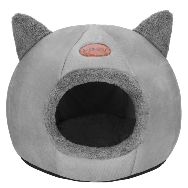 Kattenmand - Kattenhuis - Bed - Kussen - 27 x 31 x 36 cm - Grijs