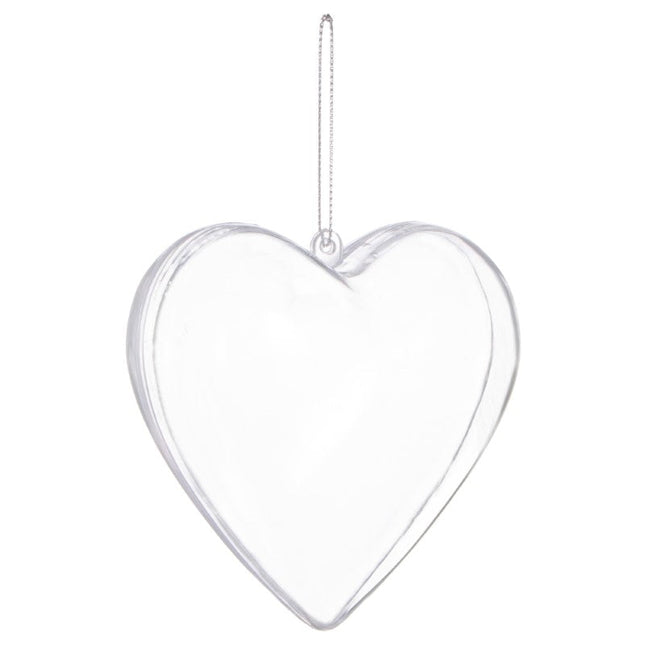 Hobby/DIY Kersthart | 1 Stuk | 8 cm | Transparant