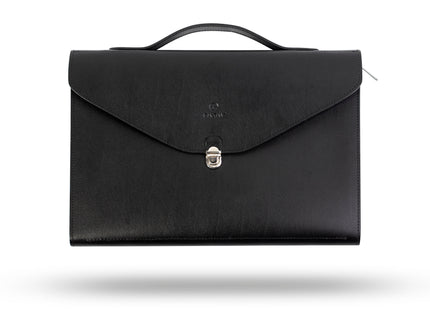 Leren Aktetas - Laptoptas - 15/16 inch - Zwart - 41 x 31 x 2,5 CM
