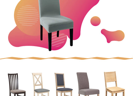 Stoelhoes - Voor Eetkamerstoelen - Met Stretch - Bladeren - Groen
