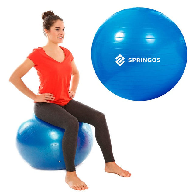 Fitness Bal | Blauw | Inclusief Pomp | 85 cm