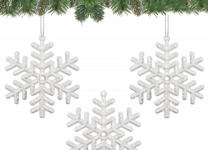 Kerstversiering | Kerstdecoratie Voor Binnen | Kersthanger | Sneeuwvlok | 3 Stuks