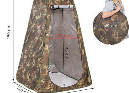 Pop-Up Tent - 1 persoons - Omkleedtent - Festival - Strand - 120 x 120 x 190 - Legergroen