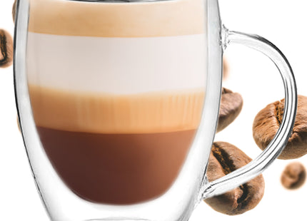 Dubbelwandig glas - Thermisch glas - Koffieglas - Thee glas - Warme en Koude dranken -300 ML