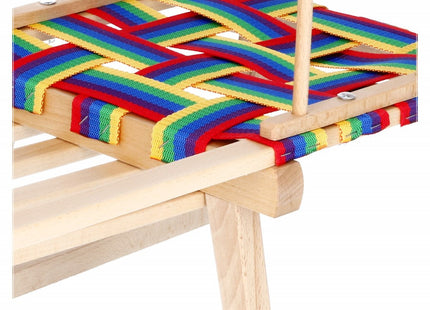 Slee + Rugleuning | Sleeën & Accessoires | Winterspeelgoed | Gelakt Beukenhout | Neutraal/Multicolor
