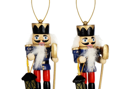 Notenkraker Kerst | Houten Soldaat | Kerstversiering | 6 Stuks | Multicolor | 8 cm