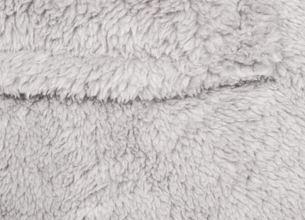 Badjas - Fleece - Lichtgrijs - Capuchon - Riem - Maat S/M
