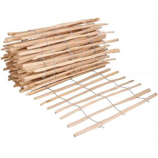 Schapenhek - Tuinhek - Hazelaarhout - 500x100 cm - Paalafstand - 3-5 cm - Bruin