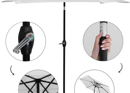 Parasol | Parasols | Kantelbaar | Met Ventilatie | Grijs | 250 cm
