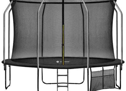 Trampoline | Trampoline met veiligheidsnet | Tuin | 365-374 cm | Zwart/Geel | Metaal