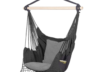 Hangstoel | Binnen & Buiten | 2 Kussens | Belastbaar tot 150 kg | 126 x 100 cm | Grijs