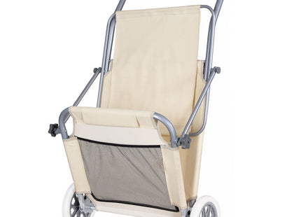 Ligbed | Ligstoel | Strandstoel | Zonnebed | Verrijdbaar | Inclusief Luifel | Beige