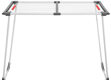 Droogrek - Wasrek - Droogtoren - 2 - Delig - Inklapbaar - Draaibaar - Grijs - Staal - Kunststof - 197 x 55 x 90 Cm