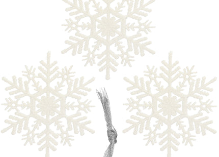 Kerstversiering | Kerstdecoratie Voor Binnen | Kersthanger | Sneeuwvlok | 10 cm | 3 Stuks