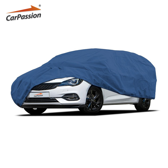 CarPassion Premium Autohoes - Beschermhoes - Waterdicht & Vorstbestendig - Maat XL - Blauw - 405 x 430 cm
