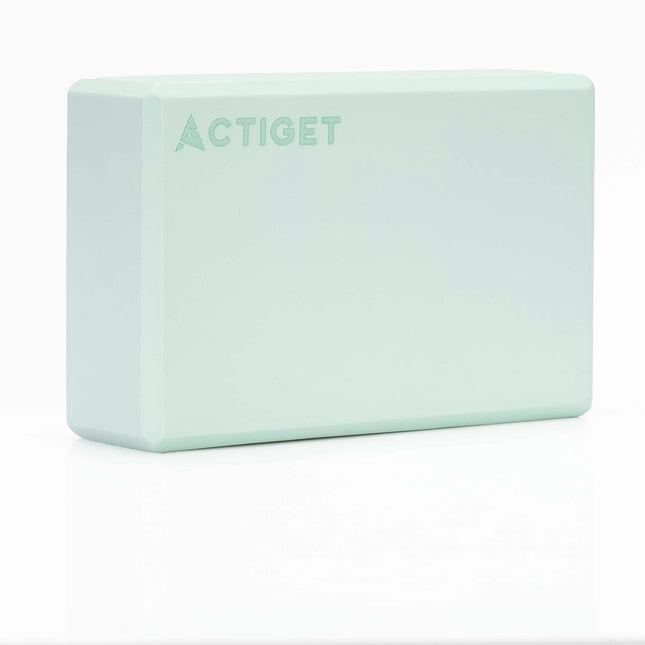Actiget® Yoga Blok - Yoga Cube - Pilates Blok - Balans - Rekoefeningen - EVA-schuim - Mintgroen - 7,5 X 23 X 15 Cm