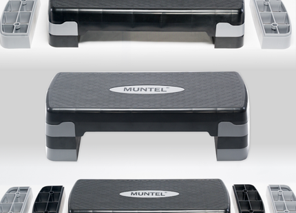 Aerobic Step - Fitness Step - Verstelbaar - Antislip - Grijs-zwart