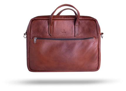 Leren Aktetas - Laptoptas - 15,6 inch - Bruin - 43 x 35 x 4,5 CM