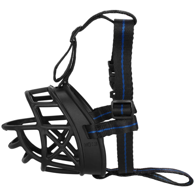 Muilkorf - Hondenmuilkorf - Fysiologische - Verstelbaar - Zwart/Blauw - L