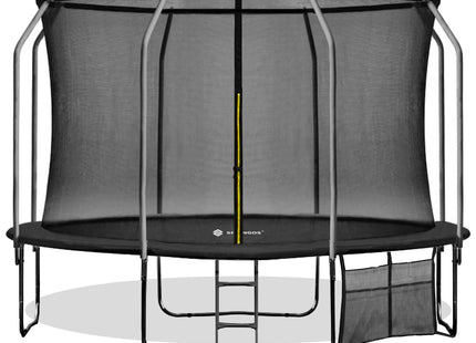 Trampoline | Trampoline met veiligheidsnet | Tuin | 365-374 cm | Zwart/Geel