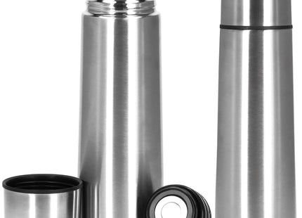 Thermosfles - Thermoskan - 1000 ML - RVS - Zilver