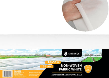 Vliesdoek - Vliesdoek Plantenbescherming - 70 G/M2 - 50 x 1.6 M