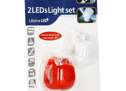 Fietslamp | Fietslicht | Fietsverlichting | Achterlicht fiets | Wit/Rood
