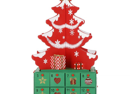 Adventskalender | 24 lades | Hout | Kerstboom