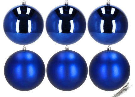 Kerstballen | 6 Stuks | 10 cm | Marineblauw