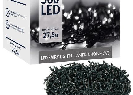 Kerstverlichting | 27,5 m | 500 LED | Koud Wit | 8 Lichtfuncties