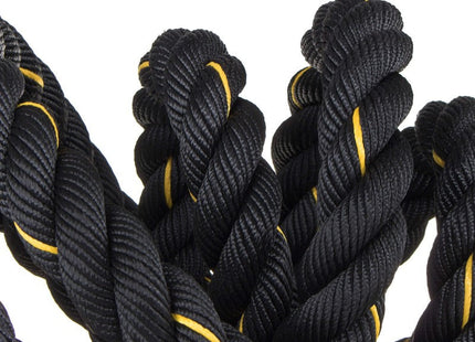 Battle Rope | Fitnesstouw | 7 kg | 9 m | Zwart