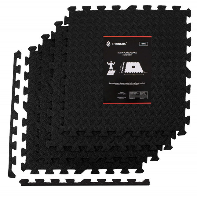 Puzzelmat | Fitness Vloer | Fitnessmat | Fitnesstegels | 60 x 60 cm | Set van 4