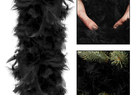 Kerstboa | Kerstslinger | 1.8 m | Zwart