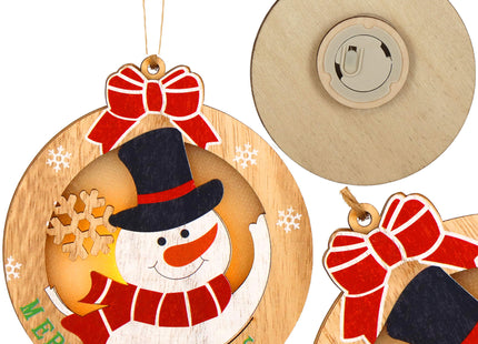 Kersthanger | Kerstboomhanger | Kerstversiering | Lichtgevend | Sneeuwpop