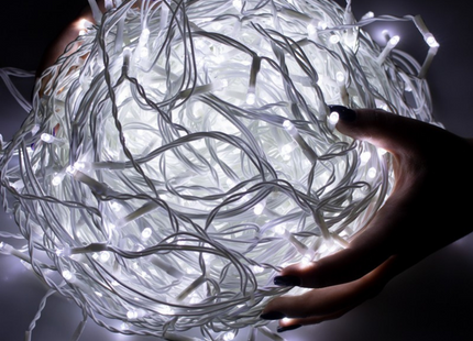IJspegel Verlichting | 12 m + 2.5 m Snoer | 300 LED | Koel Wit | Koppelbaar | Inclusief Afstandsbediening