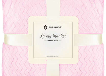 Plaid | Sprei | Bankdeken | Deken | 200 x 220 cm | Pluche | Roze