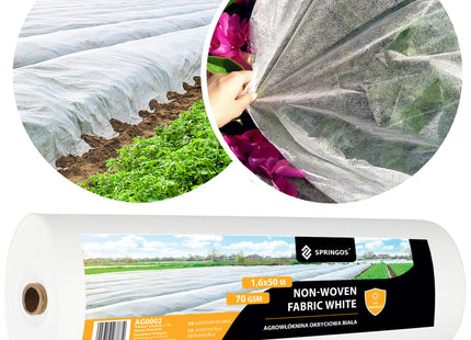 Vliesdoek - Vliesdoek Plantenbescherming - 70 G/M2 - 50 x 1.6 M