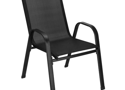 Tuinstoelen | Tuinstoelen | Staal | Textileen | 1 Stuks | Zwart | 120 Kg