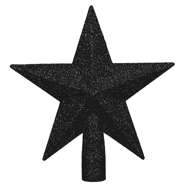 Kerstboom Piek | Ster | 15 cm | Zwart