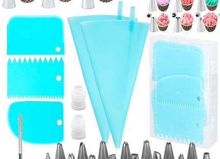 Taart Decoratie Set | 32-Delig | Opbergdoos | Blauw