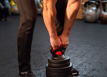Kettlebells - Verstelbaar - 10 Kg - Set Van 5 Schijven - Zwart - Rood