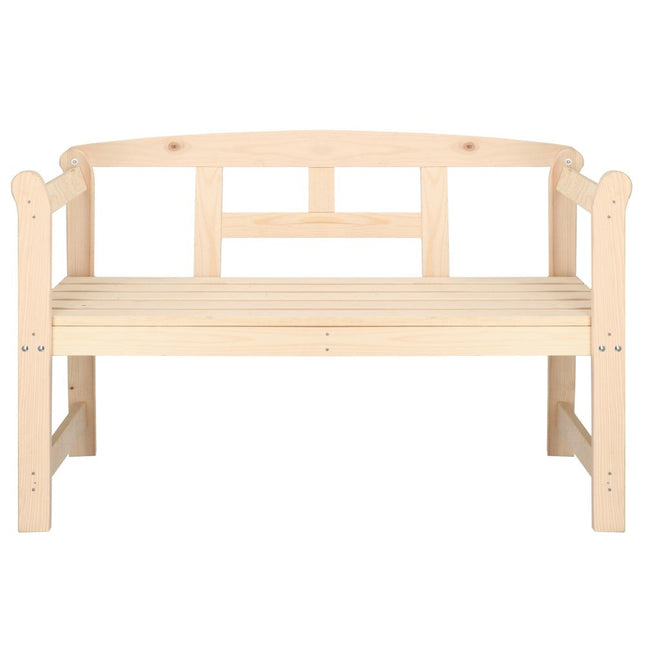 Tuinbank | Tuinbankje | Zitbank Buiten | Naaldhout | 119 x 78 x 45 cm | Licht
