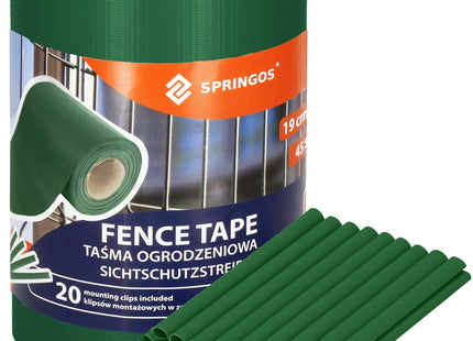 Vlechtband | Privacyfolie | Vlechtband Voor Tuinafsluiting | PVC | 35 m x 19 cm 450 g/m2 | Groen