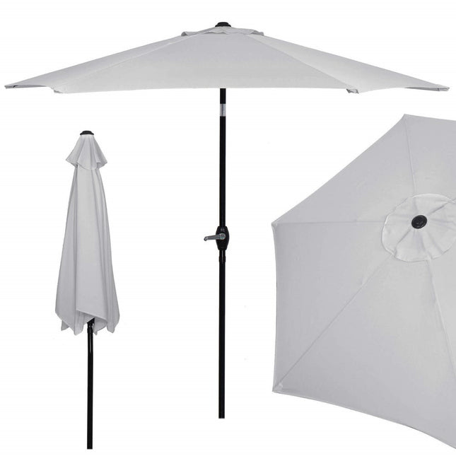 Parasol | Parasols | Kantelbaar | Met Ventilatie | Zilver | 250 cm