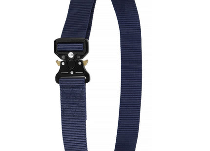 Riem | Gesp | Unisex | 125 cm | Marineblauw/Zwart
