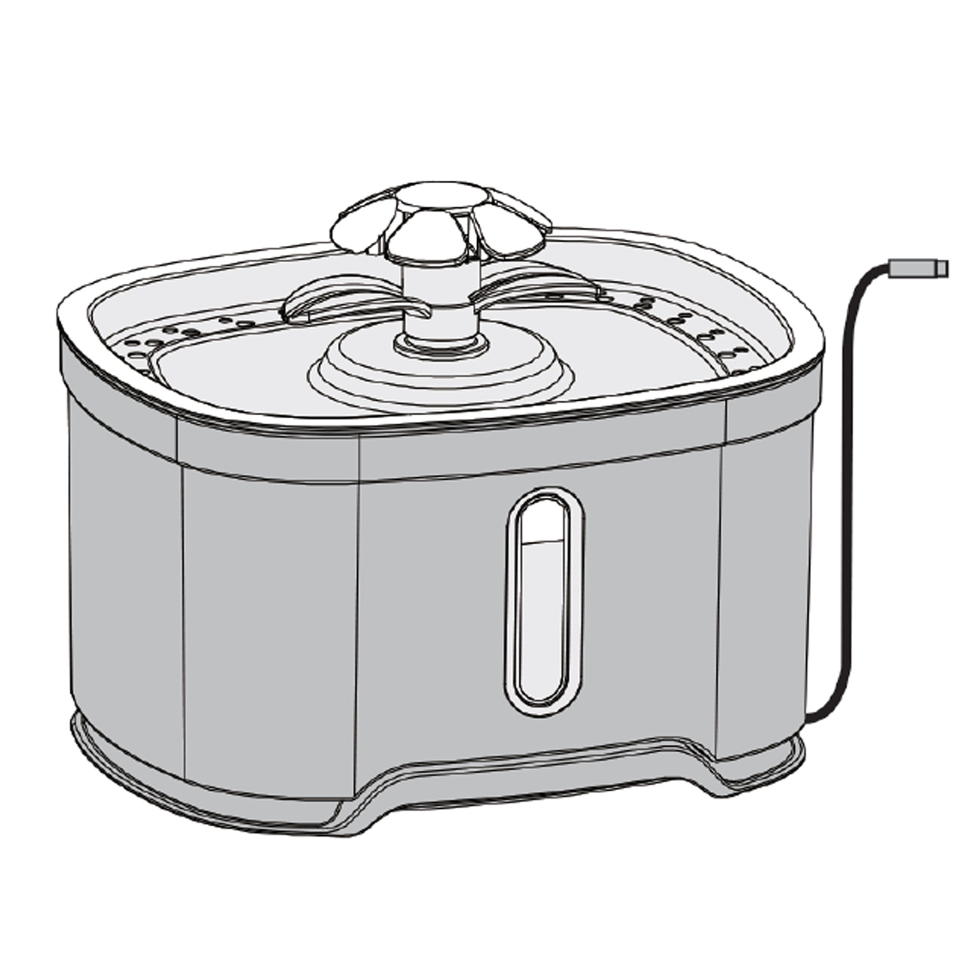 Waterdispencer - Voor Dieren - Verlicht - Fontein - Drinkbak - Waterbak - 2.5 L